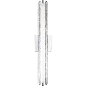 Cutler 24" Crackle Glass LED Vanity Chrome Bulbs Inc - Visual Comfort Wall Lights