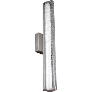 Cutler 24" Crackle Glass LED Vanity Chrome Bulbs Inc - Visual Comfort Wall Lights