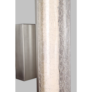 Cutler 24" Crackle Glass LED Vanity Chrome Bulbs Inc - Visual Comfort Wall Lights