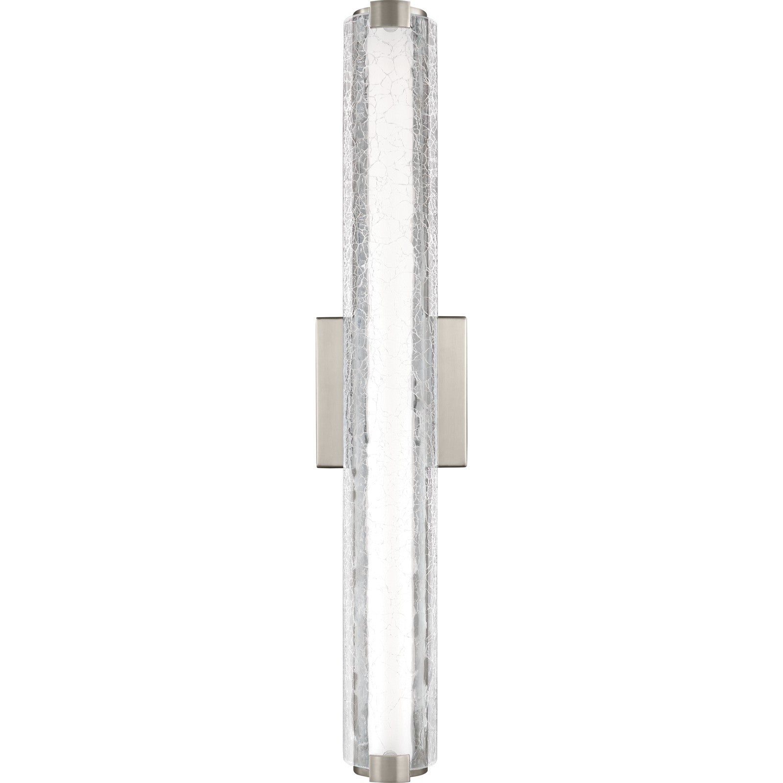 Cutler 24" Crackle Glass LED Vanity Chrome Bulbs Inc - Visual Comfort Wall Lights