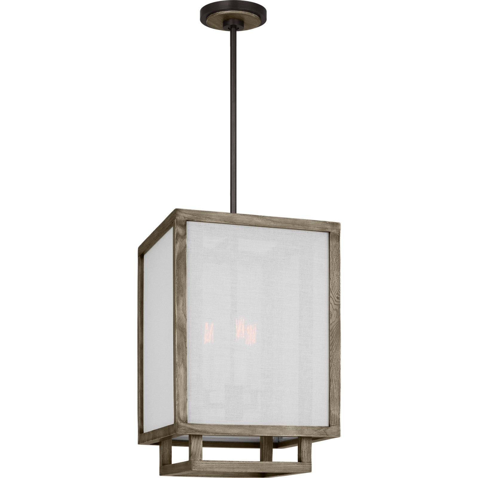 Brockway Small Lantern Weathered Oak Wood - Visual Comfort Ceiling Lights