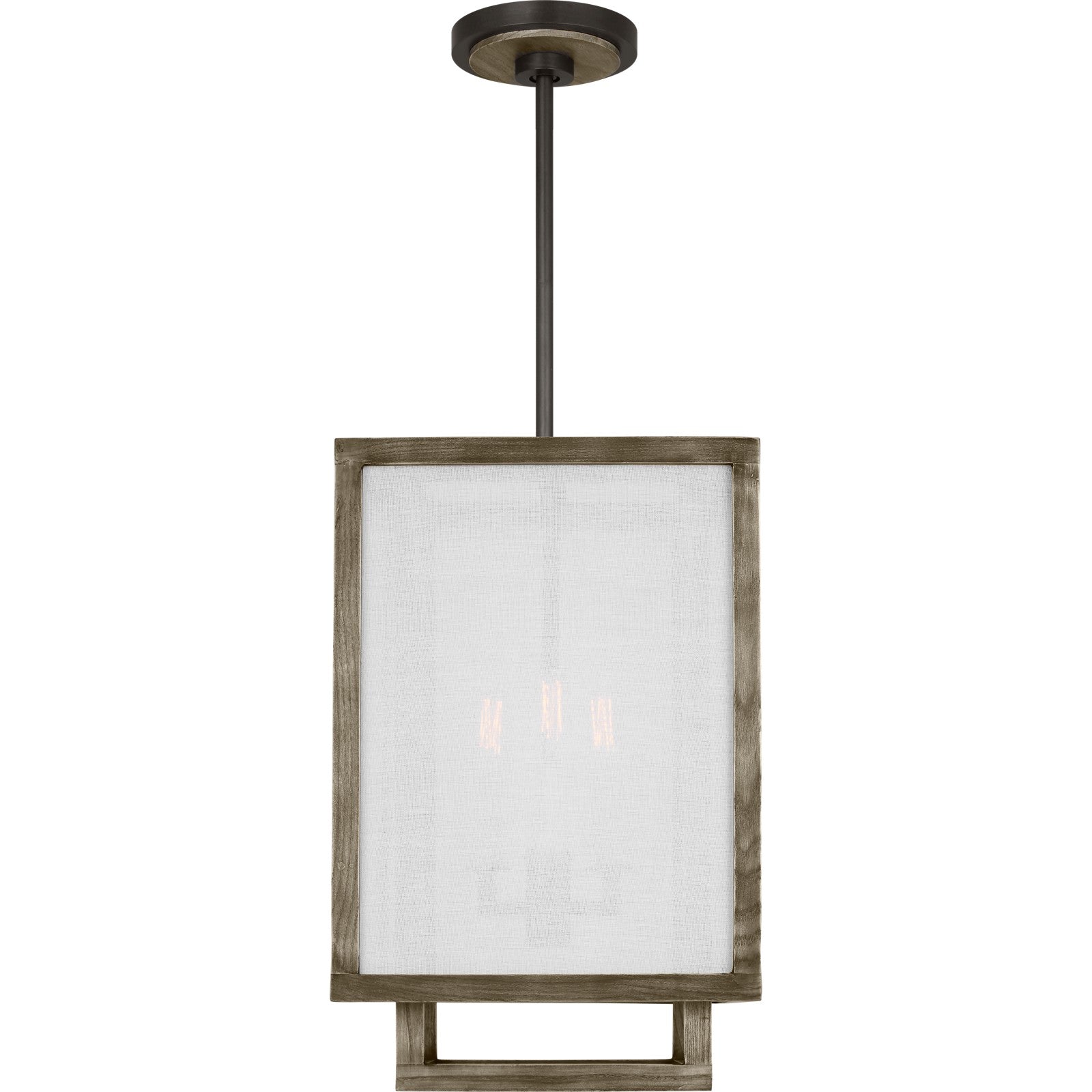 Brockway Small Lantern Weathered Oak Wood - Visual Comfort Ceiling Lights