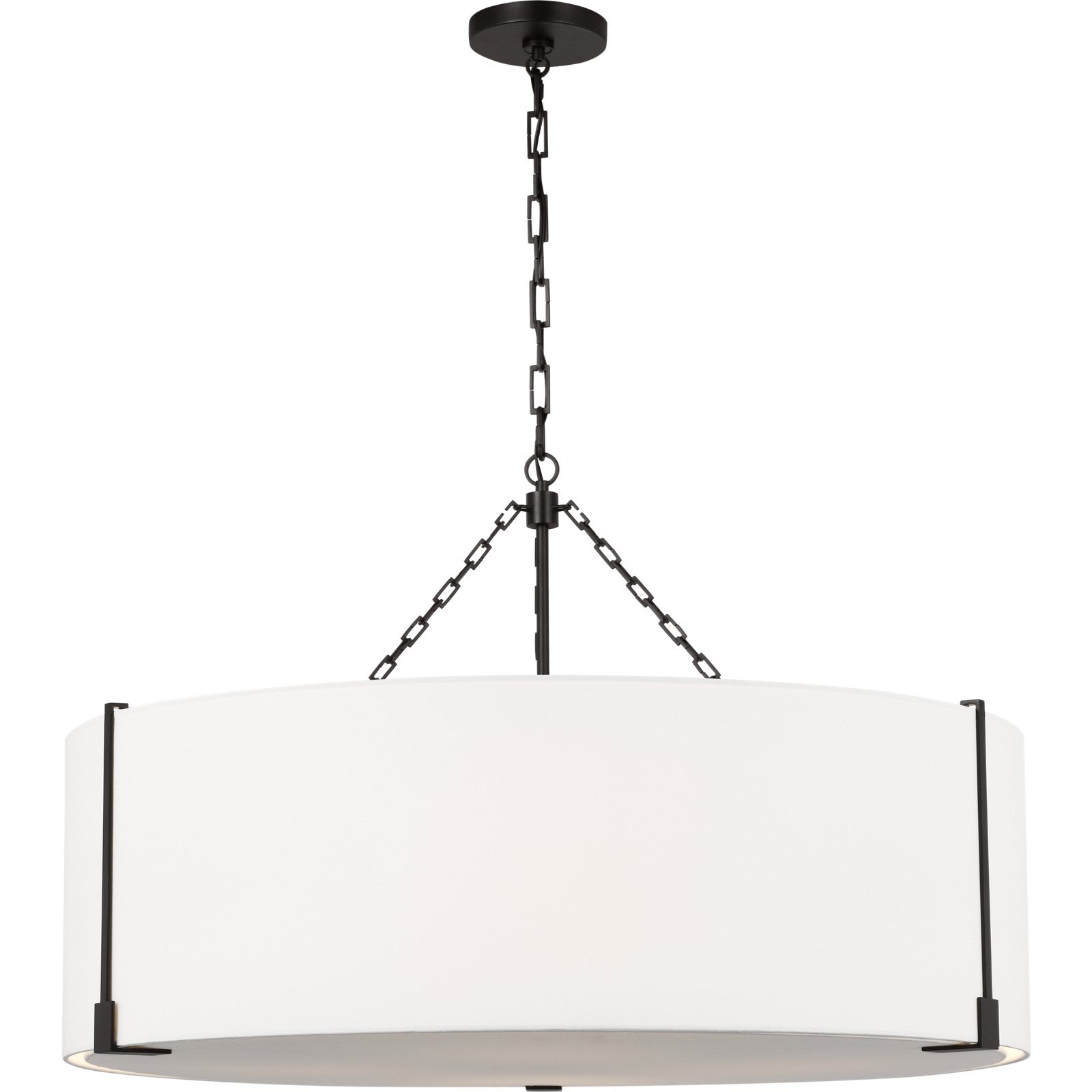 Bergen Extra Large Hanging Shade Aged Iron - Visual Comfort Ceiling Lights