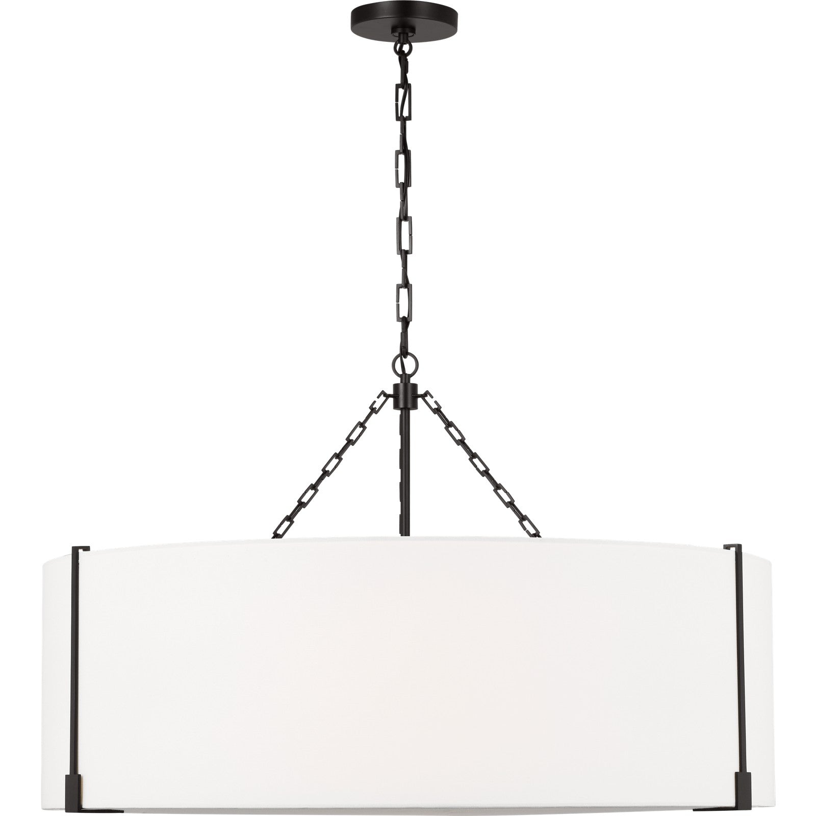 Bergen Extra Large Hanging Shade Aged Iron - Visual Comfort Ceiling Lights