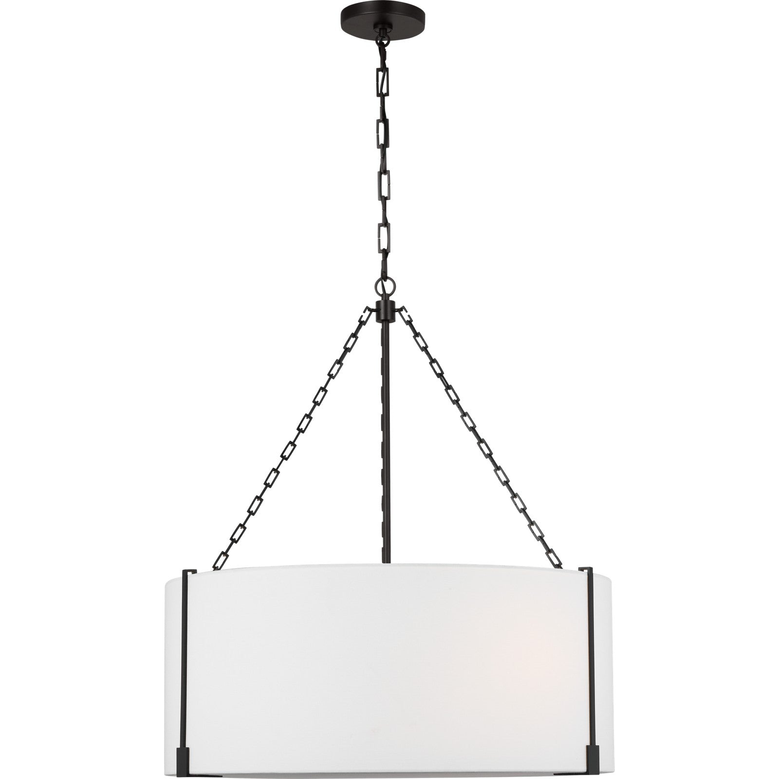 Bergen Large Hanging Shade Aged Iron - Visual Comfort Ceiling Lights
