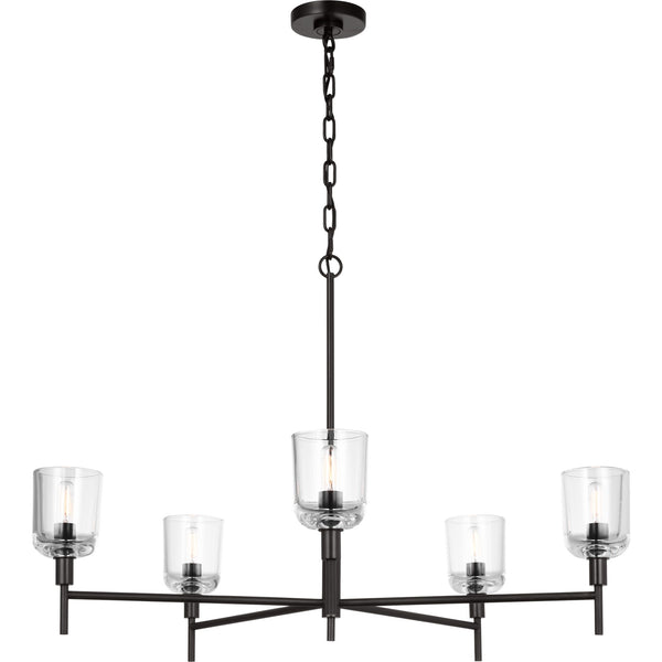 Hartley Large Chandelier Aged Iron - Visual Comfort Ceiling Lights