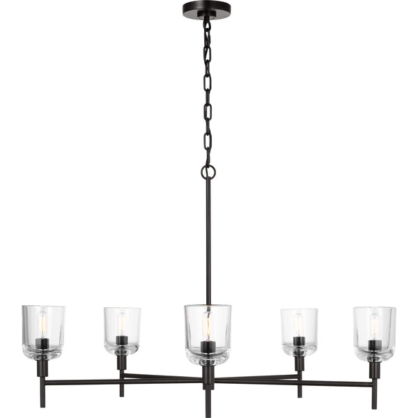 Hartley Large Chandelier Aged Iron - Visual Comfort Ceiling Lights