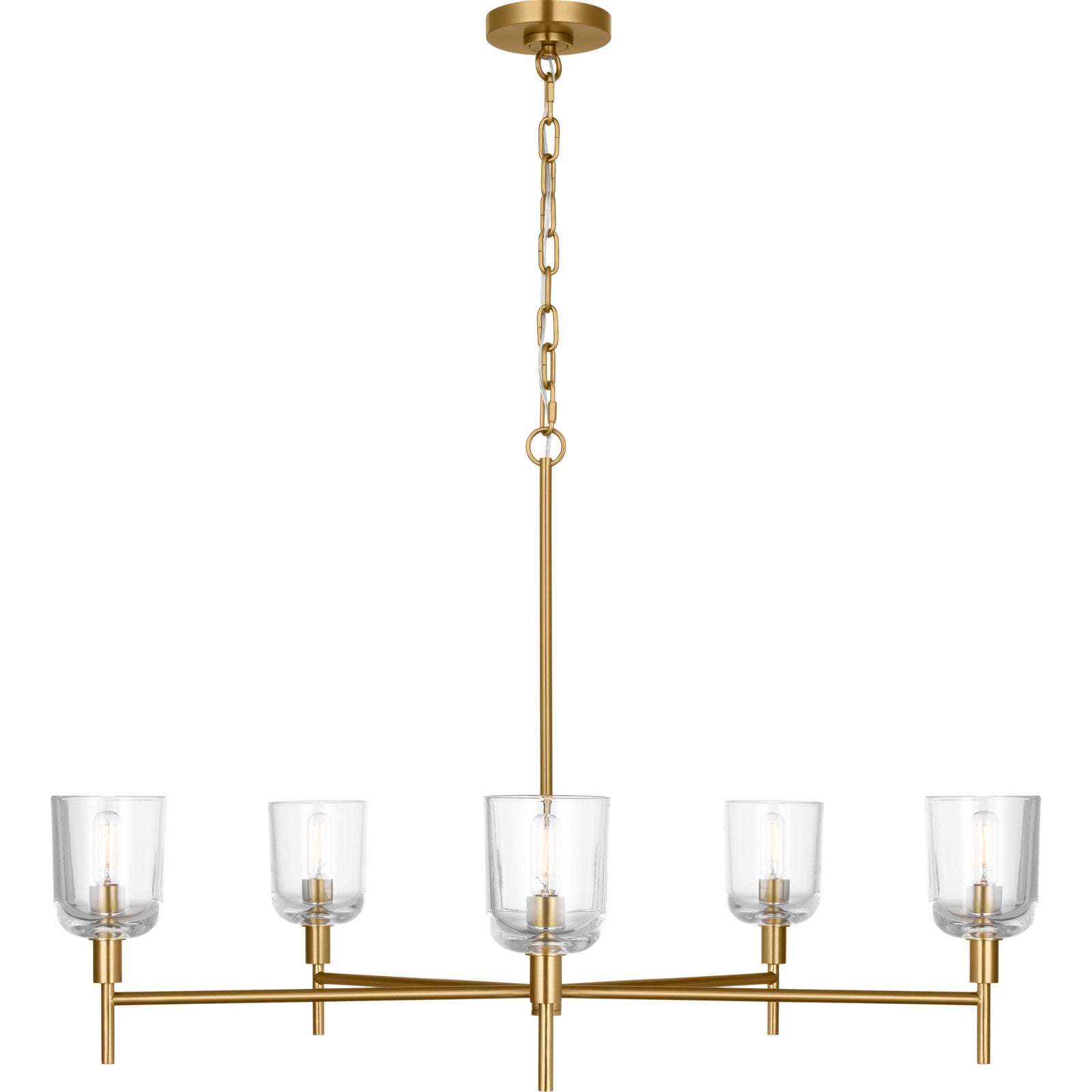 Hartley Large Chandelier Aged Iron - Visual Comfort Ceiling Lights