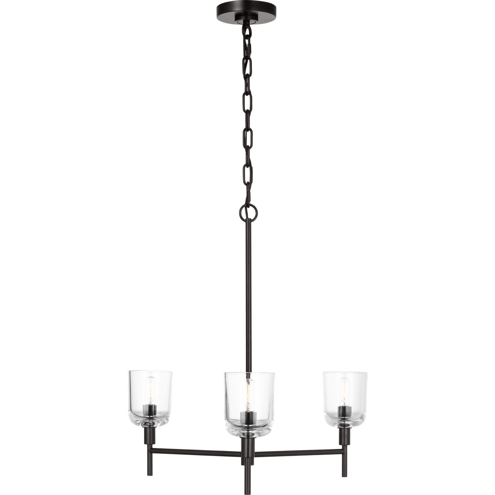 Hartley Mediium Chandelier Aged Iron - Visual Comfort Ceiling Lights