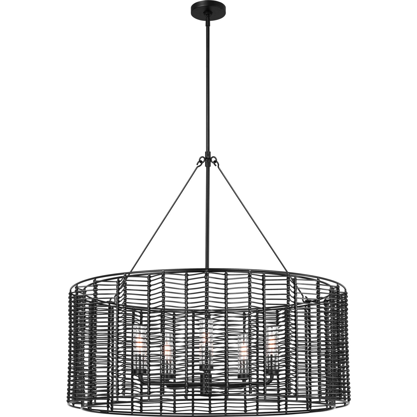 Winslow Large Hanging Shade Midnight Black - Visual Comfort Outdoor Lighting