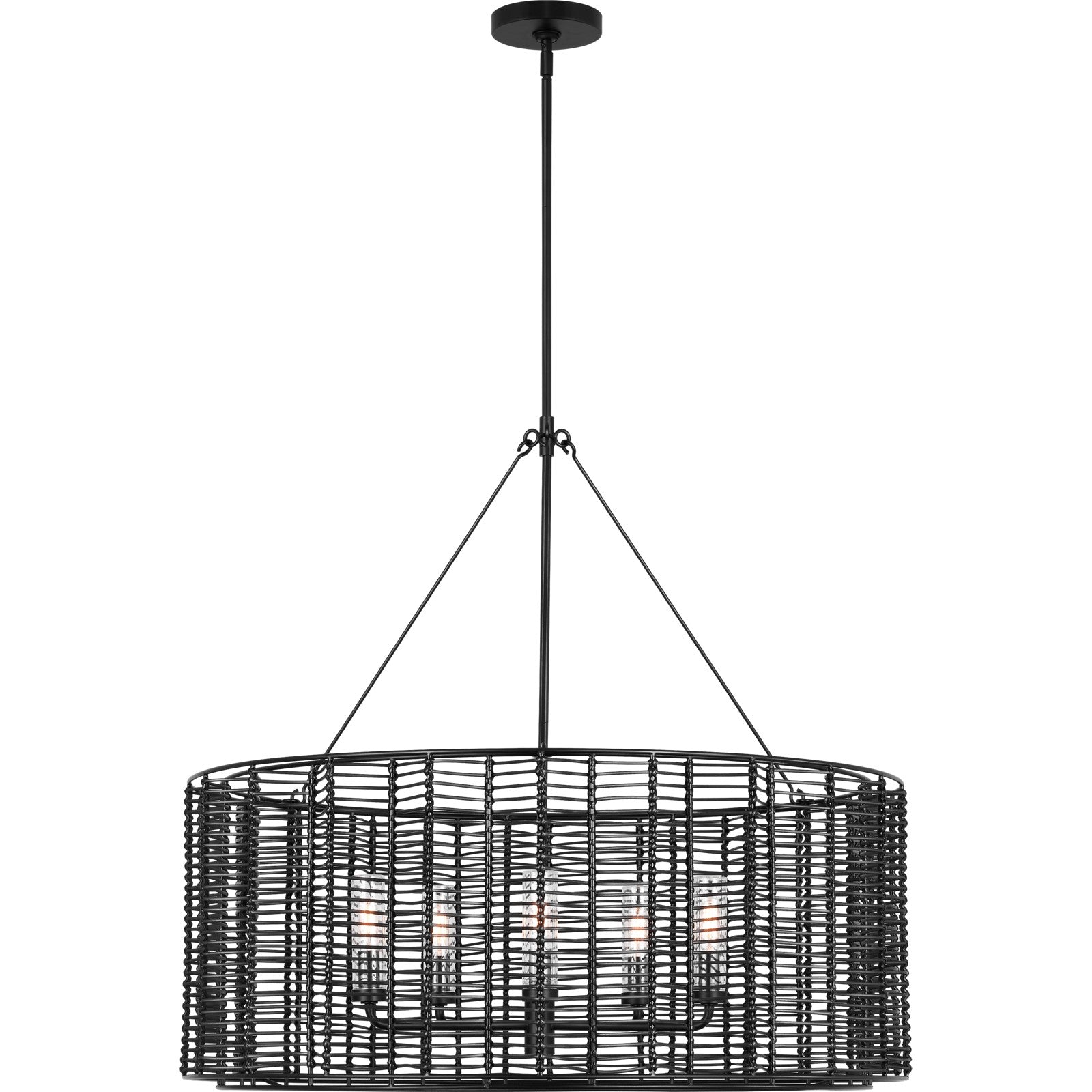 Winslow Large Hanging Shade Midnight Black - Visual Comfort Outdoor Lighting