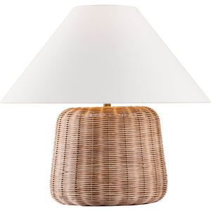 Dumar Medium Table Lamp Blonde Rattan - Visual Comfort Table Lamps