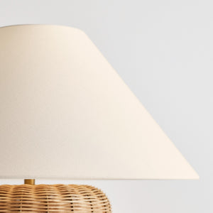 Dumar Medium Table Lamp Blonde Rattan - Visual Comfort Table Lamps