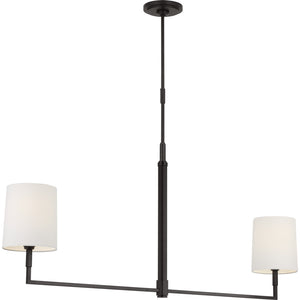 Danica Large Linear Chandelier Aged Iron - Visual Comfort Ceiling Lights