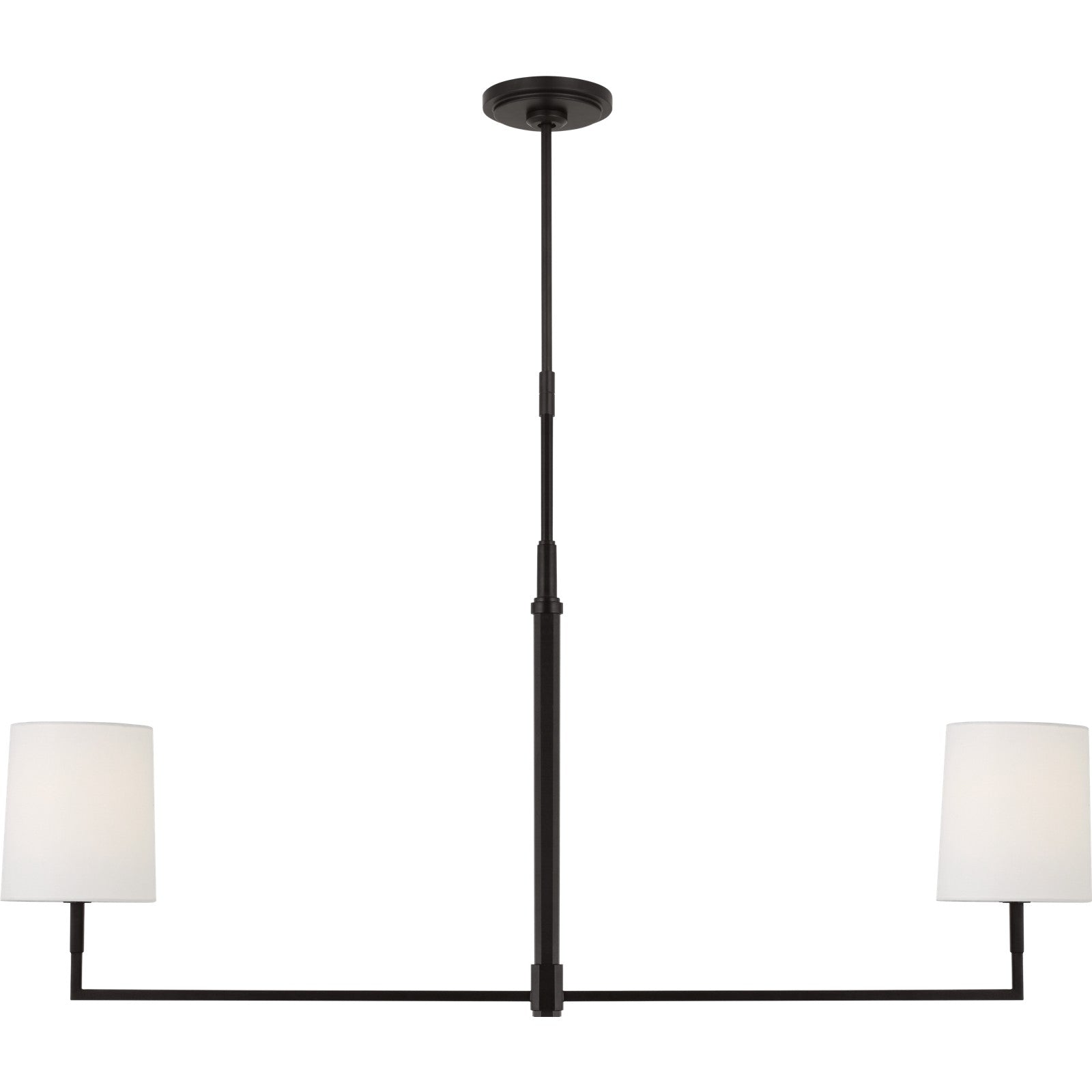 Danica Large Linear Chandelier Aged Iron - Visual Comfort Ceiling Lights