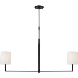 Danica Large Linear Chandelier Aged Iron - Visual Comfort Ceiling Lights