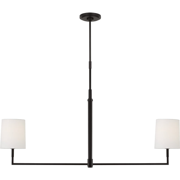 Danica Large Linear Chandelier Aged Iron - Visual Comfort Ceiling Lights