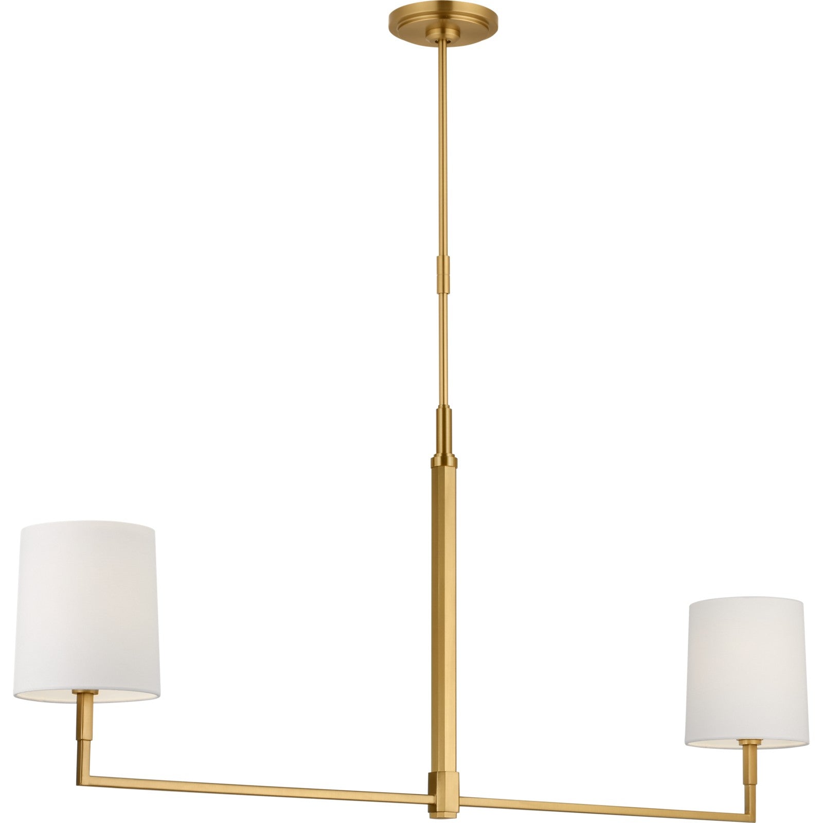 Danica Large Linear Chandelier Aged Iron - Visual Comfort Ceiling Lights
