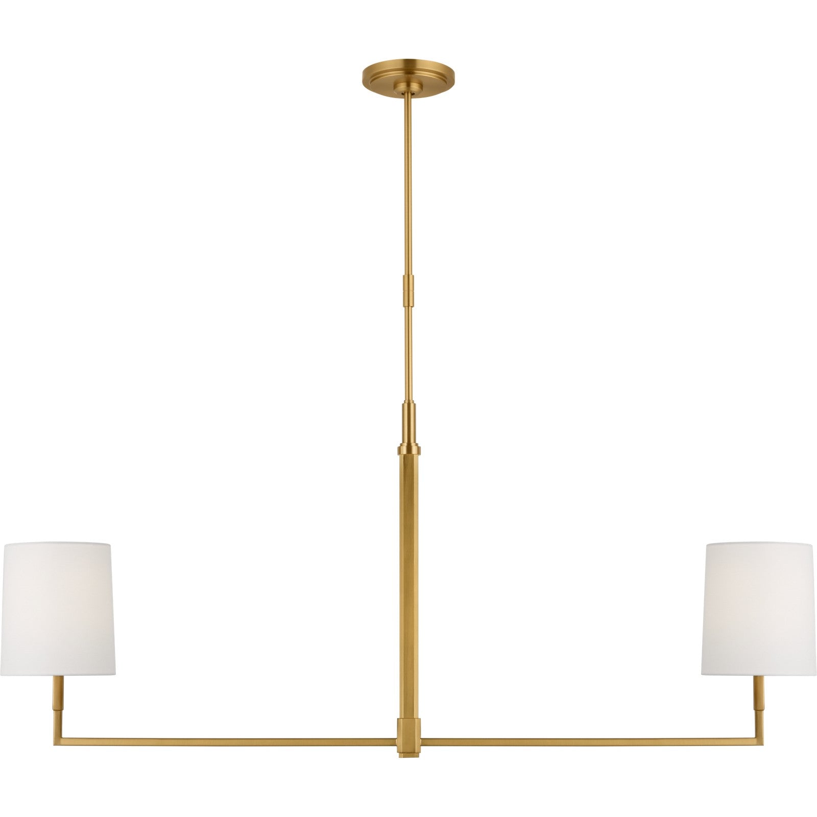 Danica Large Linear Chandelier Aged Iron - Visual Comfort Ceiling Lights