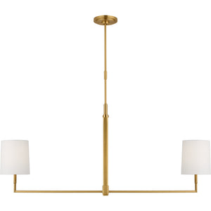 Danica Large Linear Chandelier Aged Iron - Visual Comfort Ceiling Lights