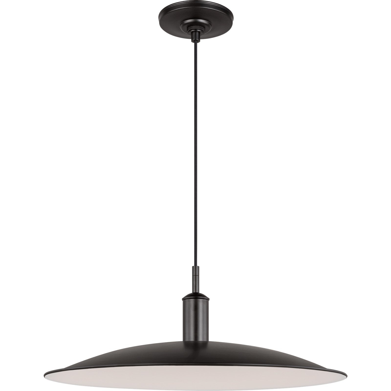 Dash Medium Pendant Aged Iron Bulbs Inc - Visual Comfort Ceiling Lights