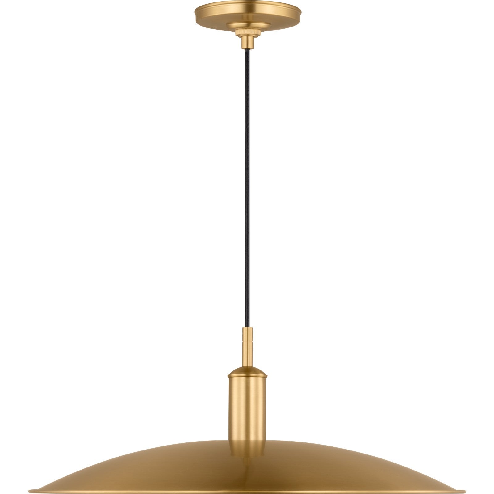 Dash Medium Pendant Aged Iron Bulbs Inc - Visual Comfort Ceiling Lights