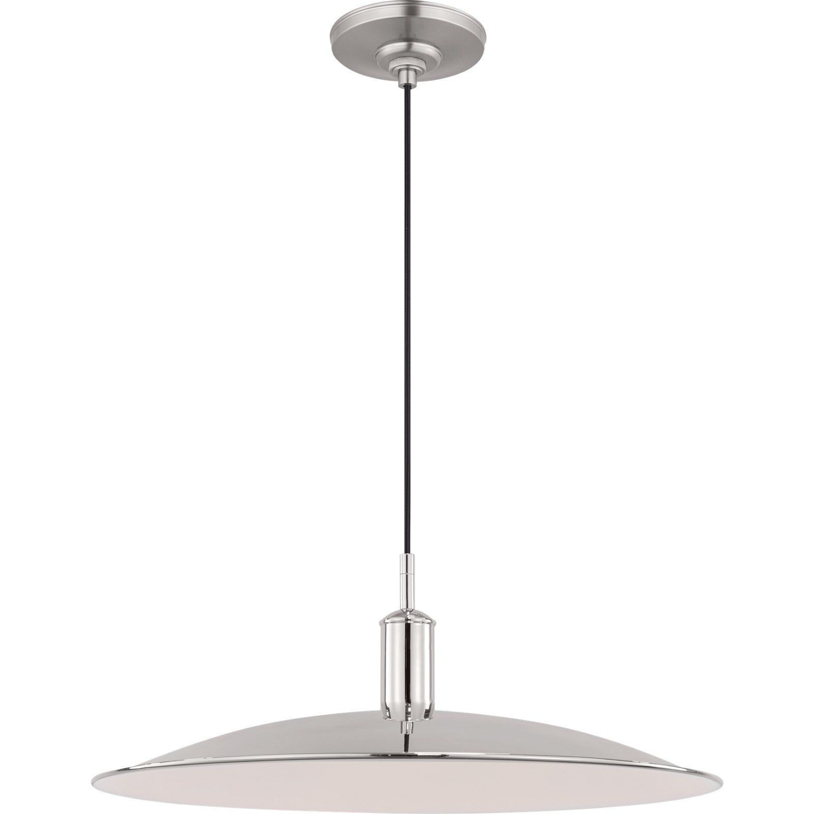 Dash Medium Pendant Aged Iron Bulbs Inc - Visual Comfort Ceiling Lights