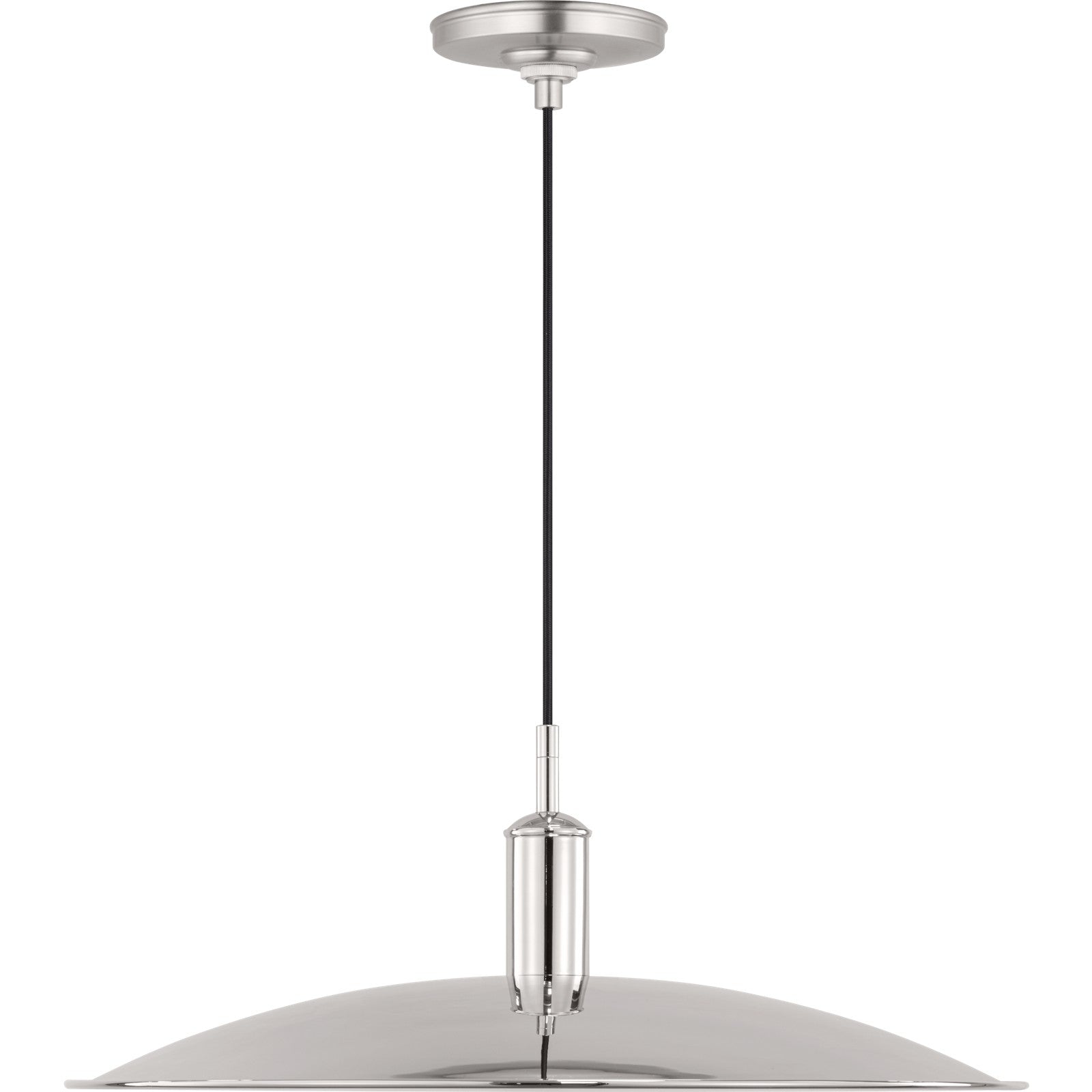 Dash Medium Pendant Aged Iron Bulbs Inc - Visual Comfort Ceiling Lights