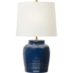 Selena Medium Table Lamp Mix Blue Brown - Visual Comfort Table Lamps