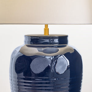 Selena Medium Table Lamp Mix Blue Brown - Visual Comfort Table Lamps