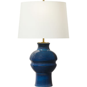 Jhoan Medium Table Lamp Mix Blue Brown - Visual Comfort Table Lamps