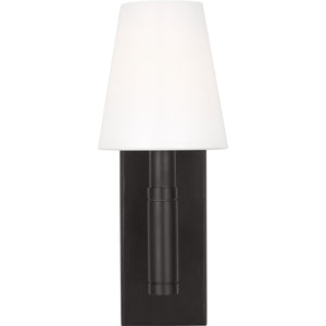 Beckham Classic Rectangular Sconce in Polished Nickel - Visual Comfort Wall Lights