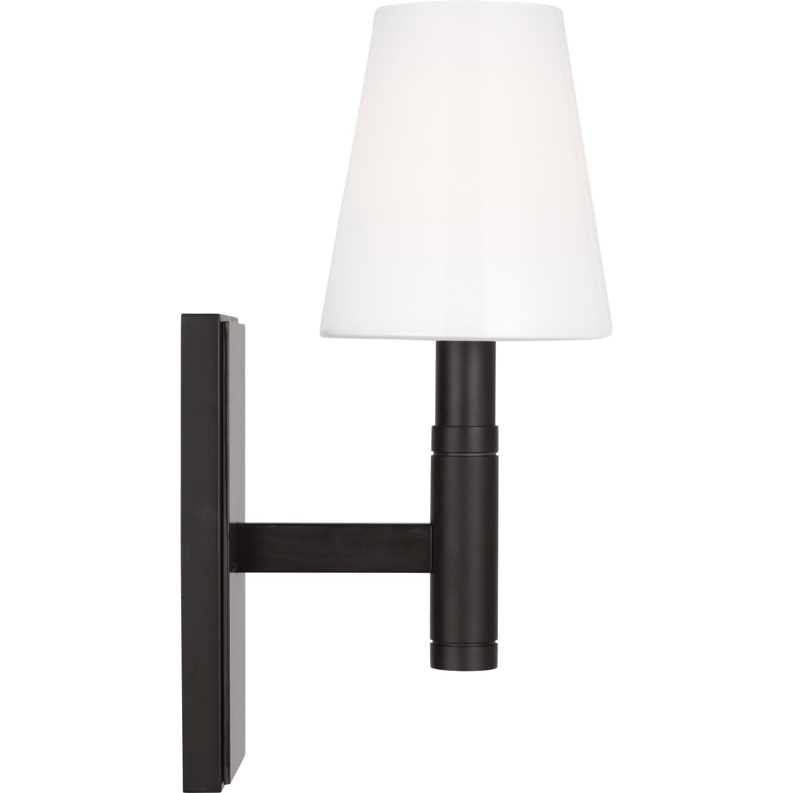 Beckham Classic Rectangular Sconce in Polished Nickel - Visual Comfort Wall Lights