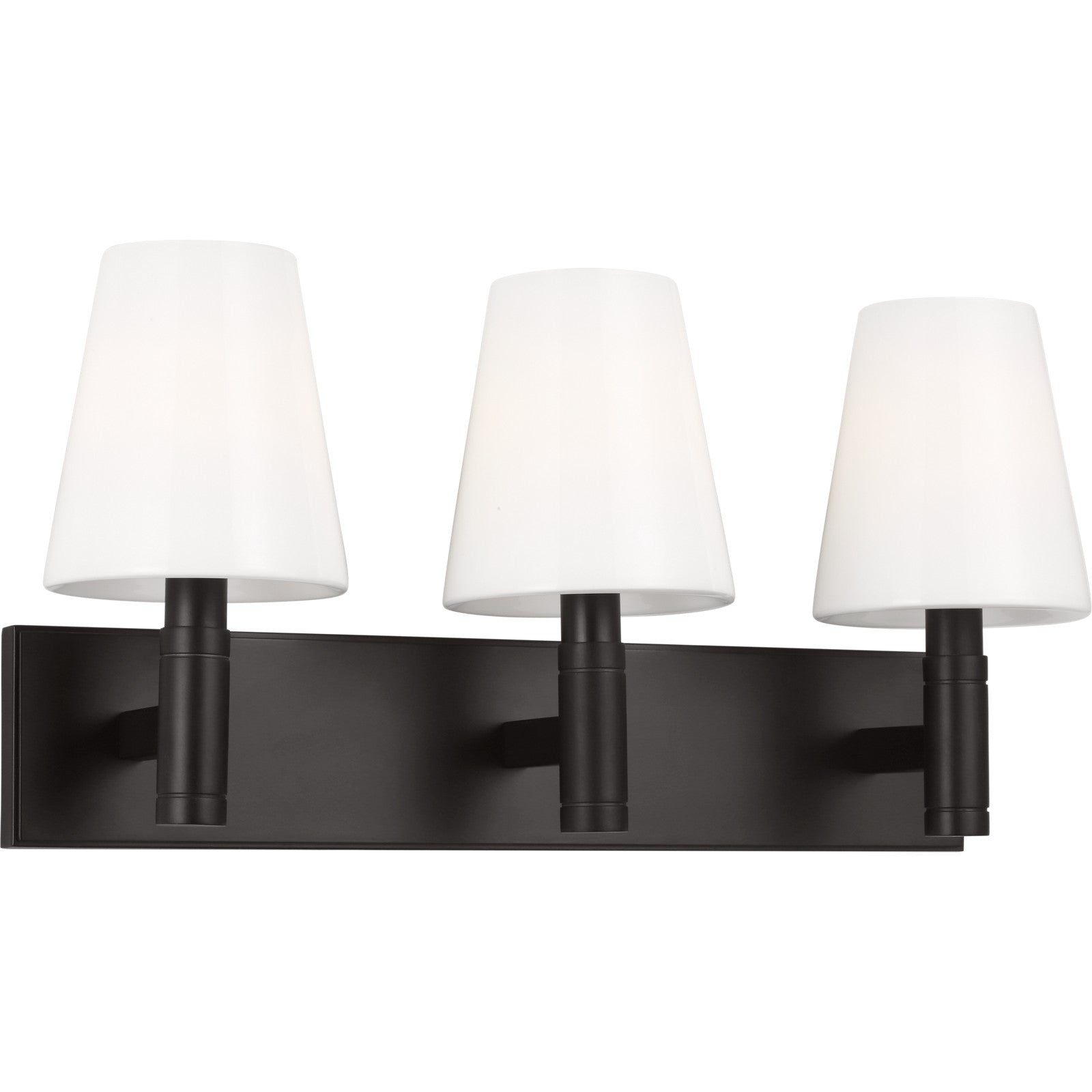 Beckham Classic 3 - Light Vanity in Polished Nickel - Visual Comfort Wall Lights