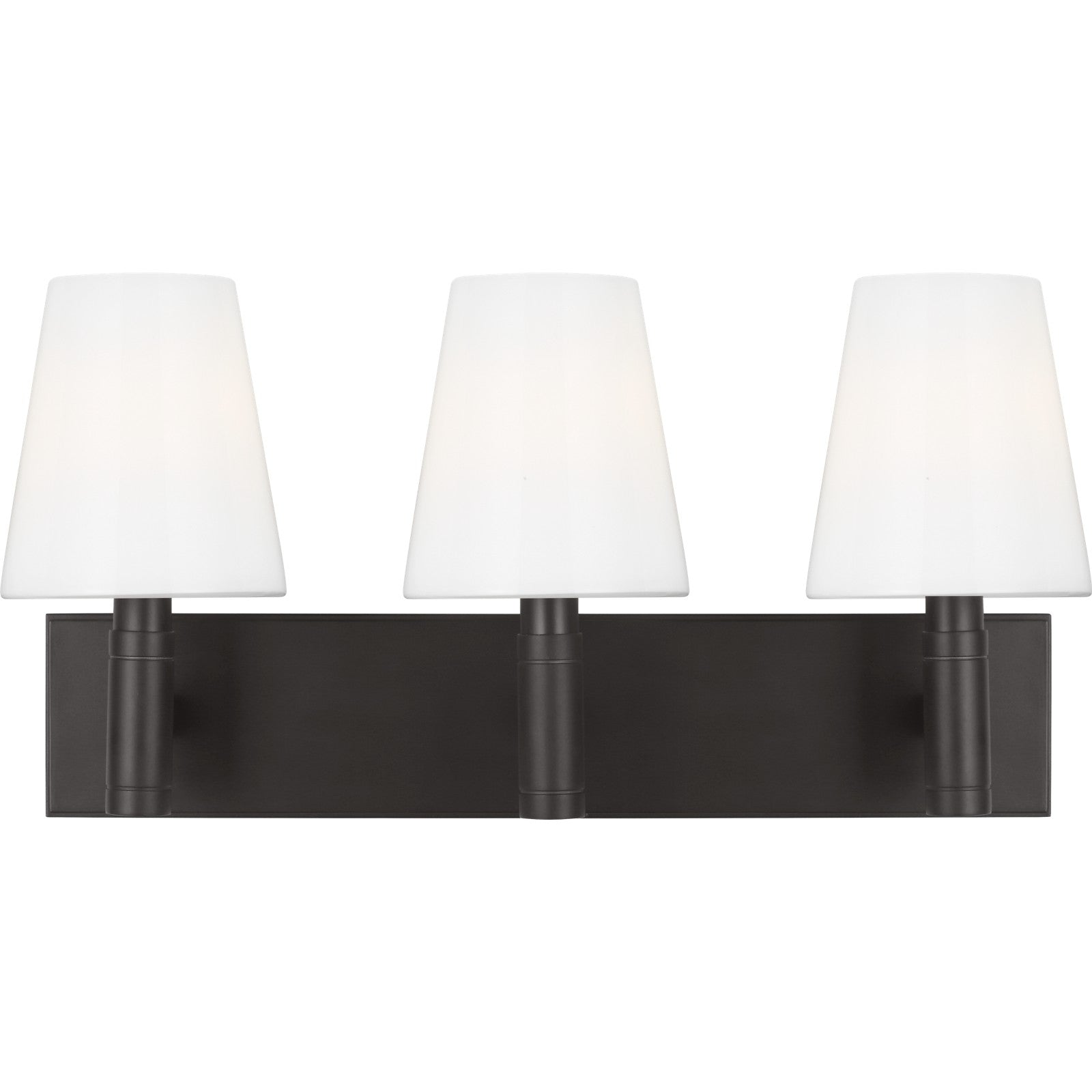 Beckham Classic 3 - Light Vanity in Polished Nickel - Visual Comfort Wall Lights