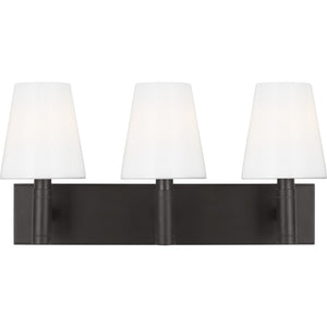 Beckham Classic 3 - Light Vanity in Polished Nickel - Visual Comfort Wall Lights