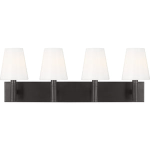 Beckham Classic 4 - Light Vanity in Polished Nickel - Visual Comfort Wall Lights