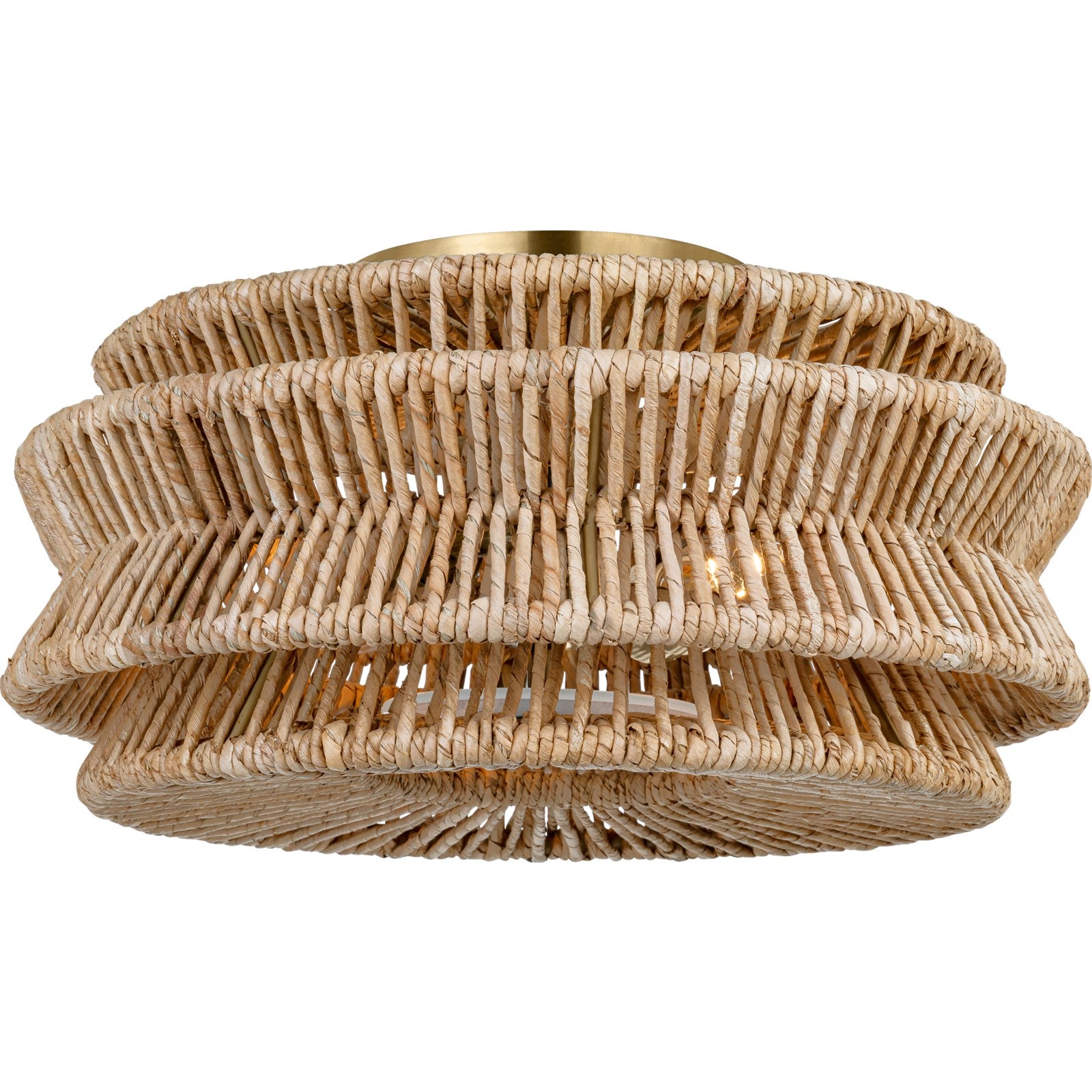 Antigua Large Drum Semi-Flush Mount - Visual Comfort Ceiling Lights