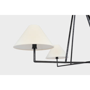 Ashton Extra Large Four Light Sculpted Chandelier - Visual Comfort Ceiling Lights