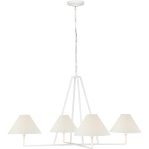 Ashton Extra Large Four Light Sculpted Chandelier - Visual Comfort Ceiling Lights