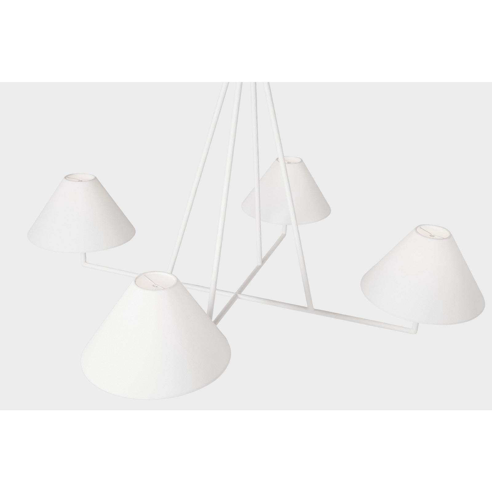 Ashton Extra Large Four Light Sculpted Chandelier - Visual Comfort Ceiling Lights