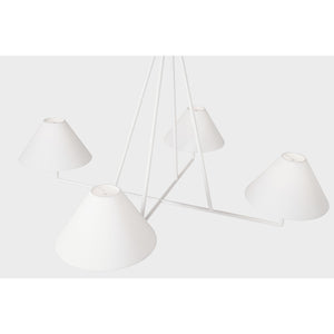 Ashton Extra Large Four Light Sculpted Chandelier - Visual Comfort Ceiling Lights
