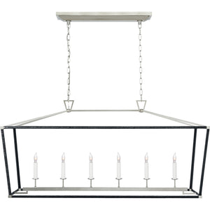 Darlana Large Rattan Wrapped Linear Lantern - Visual Comfort Ceiling Lights