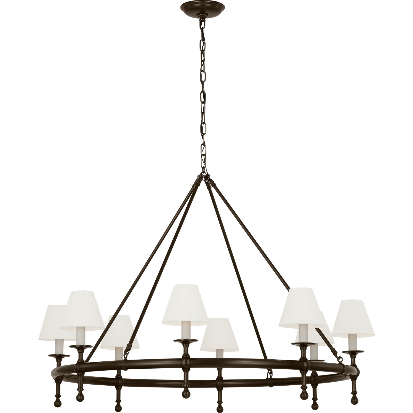 Classic 42" Ring Chandelier - Visual Comfort Ceiling Lights