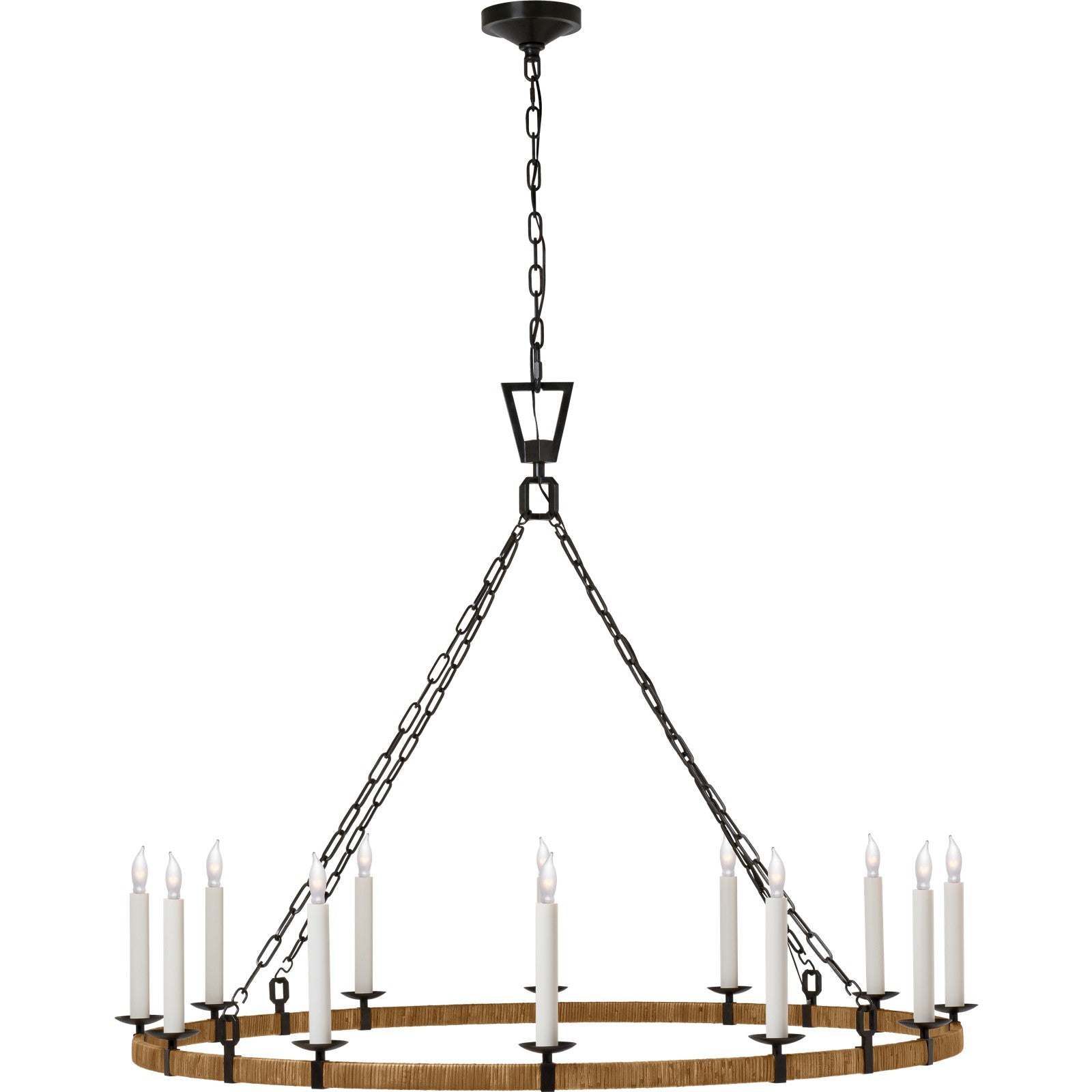 Darlana XL Wrapped Ring Chandelier - Visual Comfort Ceiling Lights