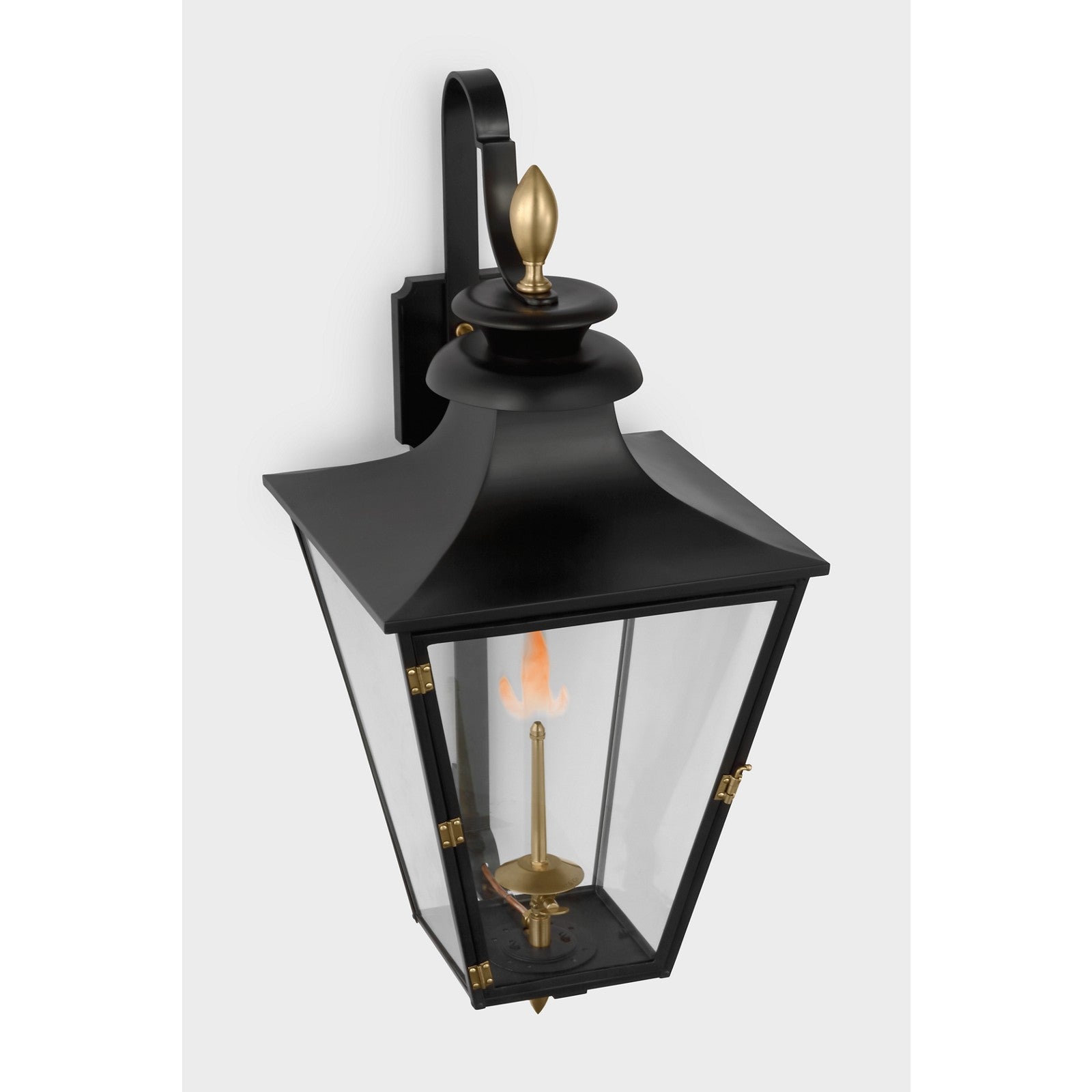 Albermarle Medium Bracketed Gas Wall Lantern - Visual Comfort Outdoor Lighting