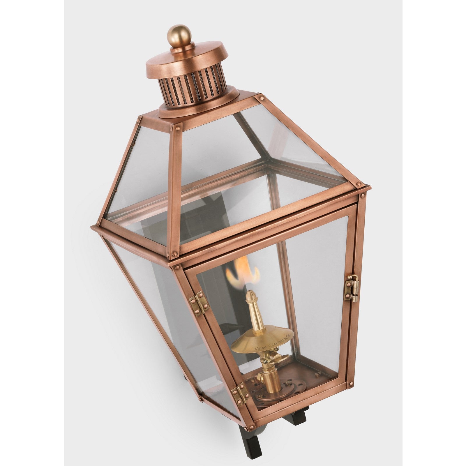 Stratford Small Bracketed Gas Wall Lantern - Visual Comfort Outdoor Lighting