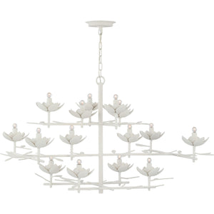 Clementine 48" Low Wide Tiered Chandelier - Visual Comfort Ceiling Lights