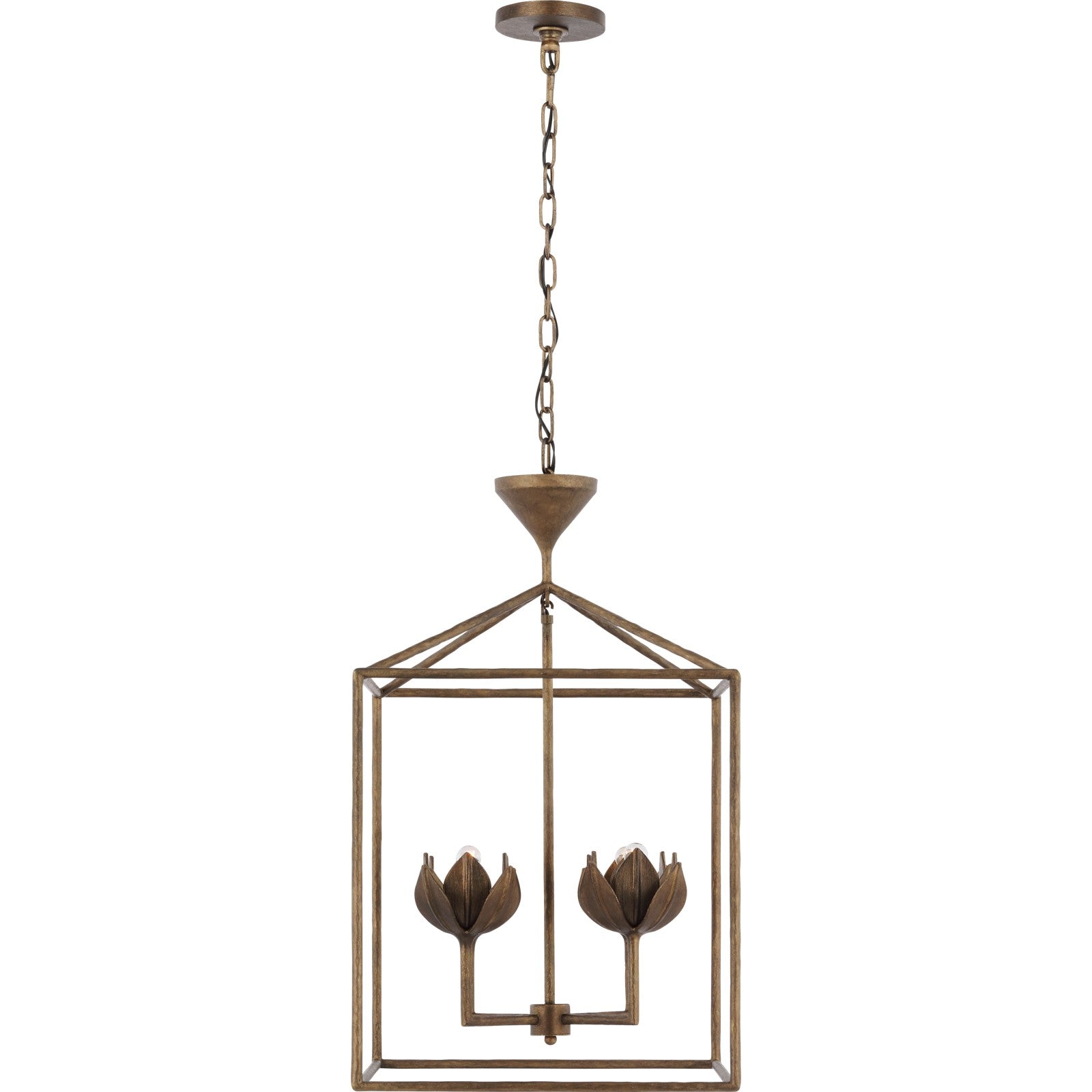 Alberto Medium Open Cage Lantern - Visual Comfort Ceiling Lights