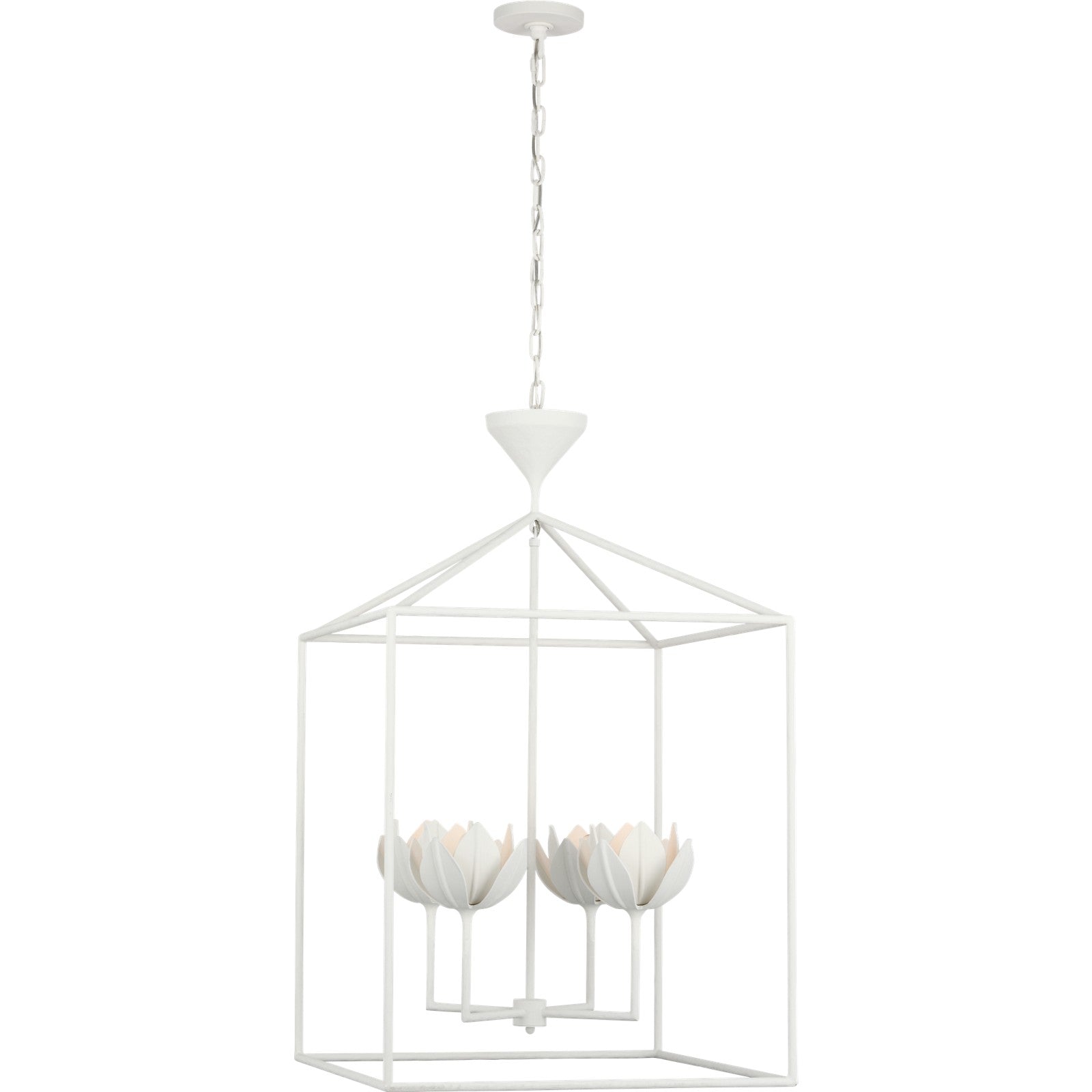 Alberto Large Open Cage Lantern - Visual Comfort Ceiling Lights